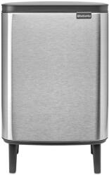 Brabantia Bo Waste Bin Hi hulladékgyűjtő felnyitható, Soft-Close fedéllel, magasított, lábakon álló, műanyag tartály, 12L - C méret, r. m. acél, selyem ujjlenyomatmentes - 227264 (227264)