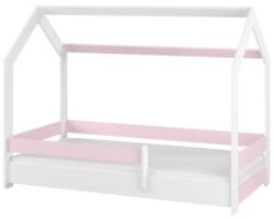 Babyboo Varázslatos rózsaszín házikó gyermekágy 160*80 cm, matraccal