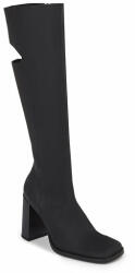 Calvin Klein Jeans Csizma Calvin Klein Jeans Long Heel Zip Boot Cut Out Edgy YW0YW01253 Triple Black 0GT 40 Női