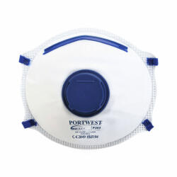 Portwest FFP2 szelepes Dolomit légzésvédő maszk (10 db) (fehér) (P203WHR)