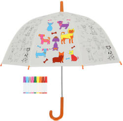 Esschert Design Kifesthető kutyás gyerek esernyő, filctollakkal (KG279)