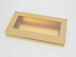  Lapos tégla papírdoboz arany belsővel natúr (CCR7924N)