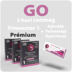  (új) Trimeszter GO Prémium Csomag - 3db Trimeszter Prémium 1 + 1db Trimeszter Terhességi Gyorsteszt