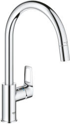 GROHE Baterie bucatarie Grohe StartLoop 30556000, 3/8'', inalta, tip C, dus extractabil, crom (30556000)