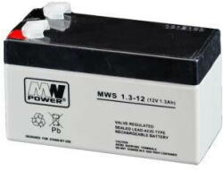 AGM Acumulator 1.3Ah 6V seria MW Power, MWS1.3-6, terminal de conexiune F1 (MWS1.3-6)