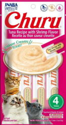 INABA Snack pentru pisică Churu Tuna cu aroma de creveti 4x14 g (EU115) - pcone
