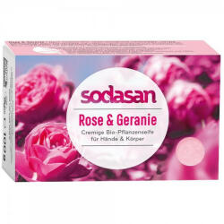 sodasan Sapun crema bio trandafir salbatic 100 g