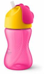 Philips Avent Szívószálas ivópohár 12 hó+ 300 ml rózsaszín (SCF798/02)