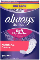 Always Dailies Normal Classic Soft Like Cotton Tisztasági betét 58 db