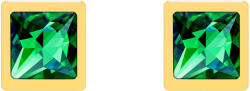 Preciosa Aranyozott bedugós fülbevalók zöld Preciosa kristállyal Straight