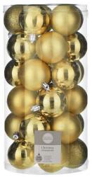 Christmas Gifts Karácsonyfa függődísz gömbök, törhetetlen, 30 db, 6 cm, arany (XEH25221171)