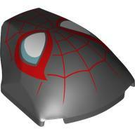 LEGO® 85834pb02c11 - LEGO fekete nagy figura fej 2 x 2 kerek kocka Miles Morales mintával (85834pb02c11)