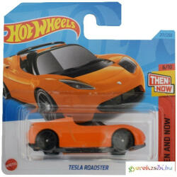 Mattel : Tesla Roadster narancssárga kisautó 1/64 - Mattel