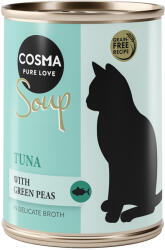 Cosma 24x100g Cosma Soup Tonhal & zöldborsó nedves macskatáp