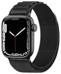 Techsuit - Óraszíj (W037) - Apple Watch 1/2/3/4/5/6/7/8/SE/SE 2 (38/40/41mm) - Fekete (KF2310828)