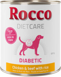 Rocco 12x800g Rocco Diet Care Diabetic csirke, marha & rizs nedves kutyatáp