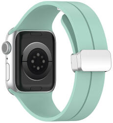 Techsuit - Óraszíj (W011) - Apple Watch 1/2/3/4/5/6/7/8/SE/SE 2 (38/40/41mm) - Kékeszöld (KF2313760)