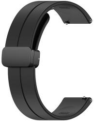 Techsuit - óraszíj 20 mm (W011) - Samsung Galaxy Watch 4/5/Active 2, Huawei Watch GT 3 (42 mm)/GT 3 Pro (43 mm) - fekete (KF2313743)