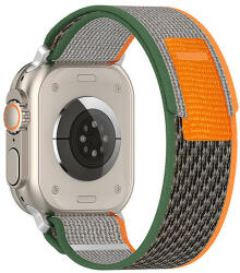 Techsuit - Óraszíj (W039) - Apple Watch 1/2/3/4/5/6/7/8/SE/SE 2 (38/40/41mm) - Zöld/narancs (KF2313122)
