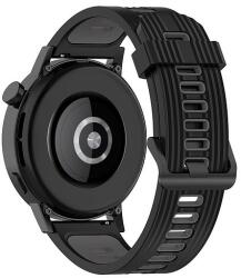 Techsuit - óraszíj 20 mm (W002) - Samsung Galaxy Watch 4/5/Active 2, Huawei Watch GT 3 (42 mm)/GT 3 Pro (43 mm) - fekete (KF238589)