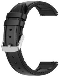 Techsuit - Óraszíj 22 mm (W007) - Samsung Galaxy Watch (46 mm)/Watch 3/Gear S3, Huawei Watch GT/GT 2/GT 3 (46 mm) - Fekete (KF238586)