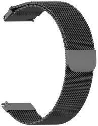 Techsuit - óraszíj 20 mm (W009) - Samsung Galaxy Watch 4/5/Active 2, Huawei Watch GT 3 (42 mm)/GT 3 Pro (43 mm) - fekete (KF239490)