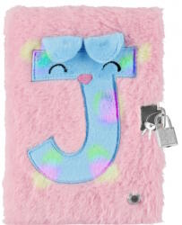 Starpak Szőrmés kulcsos napló - Rózsaszín, J betűvel (526050) (526050)