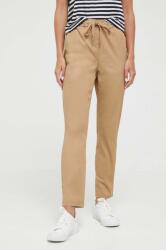 Medicine pantaloni femei, culoarea bej, fason chinos, medium waist ZBYX-SPD020_08X