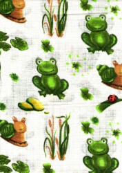 Mintás textil pelenka 1db-os - Béka, csiga - babyshopkaposvar