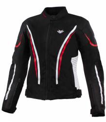 RSA Jachetă de motocicletă RSA Wasp pentru femei, negru, alb și roșu (RSALABUWASPBWHR)
