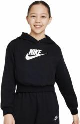 Nike Hanorace fete "Nike Sportswear Club Fleece Crop Hoodie - black/white
