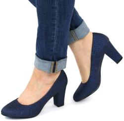 Zibra Pantofi eleganti de dama, cu toc inalt RD21-1-NAVY/BLUE (RD21-1-NAVY/BLUE_A651)