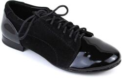 Zibra Pantofi de copii, cu varf si calcai din lac B30-1-BLACK (B30-1-BLACK_72E8)
