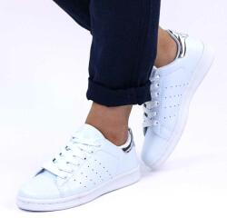 Zibra Pantofi casual de dama, confortabili si usori LB632-1-WHITE/SILVER (LB632-1-WHITE/SILVER)