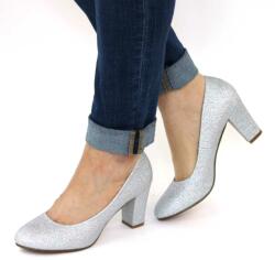 Zibra Pantofi eleganti de dama , cu toc inalt RD21-1-SILVER (RD21-1-SILVER_46CB)