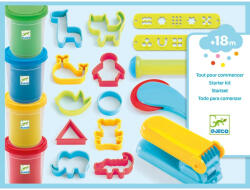 DJECO 9755 Gyurmázó készlet - Introduction to dough 4 tubs and 21 tools (9755)