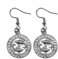 Maria King Halak-Horoszkóp fülbevaló, ezüst színű (STM-1007-f)