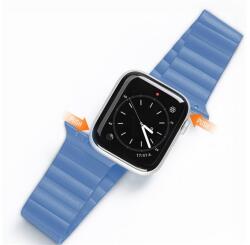 DUX DUCIS pótszíj (egyedi méret, szilikon, bőr hatású, mágneses zár) KÉK Apple Watch Series 2 42mm, Apple Watch Series 5 44mm, Apple Watch Series SE 44mm, Apple Watch Series 3 42mm, Apple Wat (GP-122523)