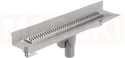 ACO Rigola de dus din inox ACO ShowerDrain M+ cu flansa perete, gratar Flag, lungime 700mm, h=140mm
