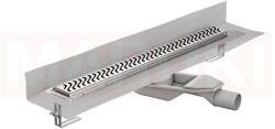 ACO Rigola de dus din inox ACO ShowerDrain M+ cu flansa perete, gratar Flag, lungime 900mm, h=69mm