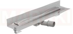 ACO Rigola de dus din inox ACO ShowerDrain M+ cu flansa perete, gratar Wave, lungime 1000mm, h=92mm