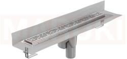 ACO Rigola de dus din inox ACO ShowerDrain M+ cu flansa perete, gratar Mix, lungime 800mm, h=140mm