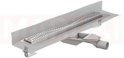 ACO Rigola de dus din inox ACO ShowerDrain M+ cu flansa perete, gratar Wave, lungime 900mm, h=69mm