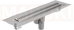 ACO Rigola de dus din inox ACO ShowerDrain M+ cu flansa orizontala, gratar Flag, lungime 900mm, h=140mm