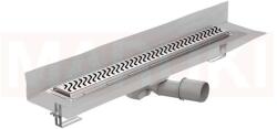 ACO Rigola de dus din inox ACO ShowerDrain M+ cu flansa perete, gratar Flag, lungime 1000mm, h=92mm