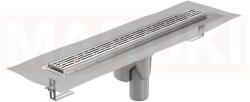 ACO Rigola de dus din inox ACO ShowerDrain M+ cu flansa orizontala, gratar Mix, lungime 800mm, h=140mm