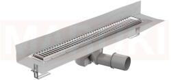 ACO Rigola de dus din inox ACO ShowerDrain M+ cu flansa perete, gratar Piano, lungime 1000mm, h=112mm