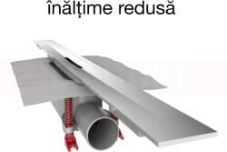 ACO Rigola de dus modulara ACO ShowerDrain S+ cu inaltime redusa, flansa textila, gratar Plate din inox, lungime 800mm
