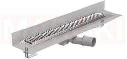 ACO Rigola de dus din inox ACO ShowerDrain M+ cu flansa perete, gratar Piano, lungime 1200mm, h=92mm