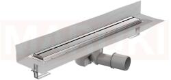 ACO Rigola de dus din inox ACO ShowerDrain M+ cu flansa perete, gratar Stripe, lungime 700mm, h=112mm